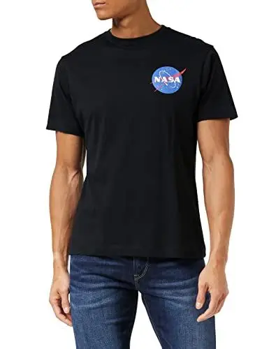 Produktbild: Nasa Herren Core Logo T Shirt, Schwarz (Black Blk), L EU