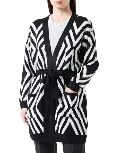 Produktbild: nascita Women's Strickjacke, Schwarz Wollweiss, XL/XXL