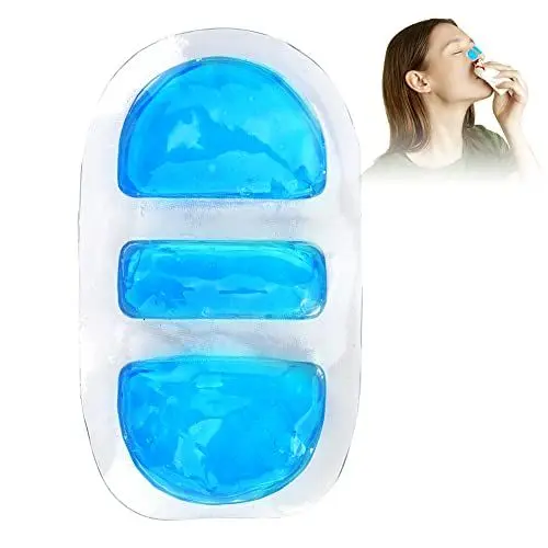 Produktbild: Kühlpads Kühlkissen Kalt Warm Kompresse kalter Eisbeutel Wiederverwendbar Cold Gel Ice Pack kühl Nase Nasenpflaster Nasenpads Kühler Isolierte Tasche für Nasenschutz Kältetherapie