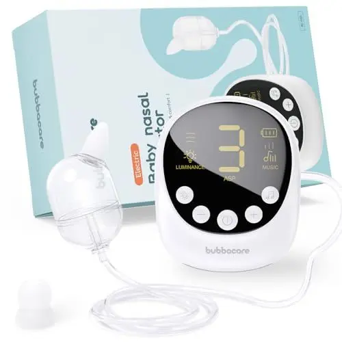 Produktbild: Nasensauger Baby Elektrisch, Nasensaug Baby mit 9 Saugstufen, Nasensauger Baby mit Musik und Lichtern, Naby Nasensauger Elektrisch für Neugeborene, Kleinkinder und Kinder