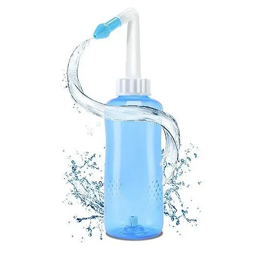 Produktbild: Nasenspülflasche, ANGGREK Nasendusche zum Spülen der Nase, Nasenreiniger mit 2 Düsen, 500 Ml Flaschen Nasenspülreiniger für Erwachsene und Kinder