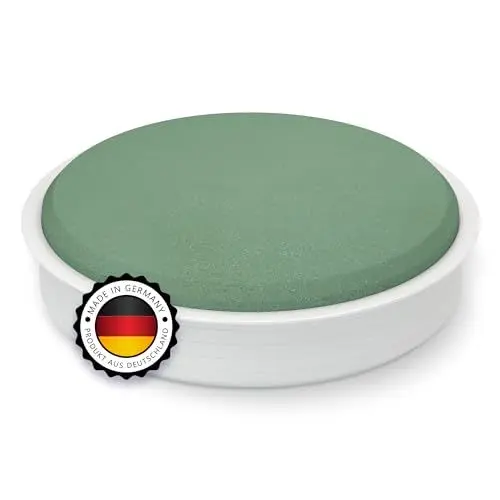 Produktbild: Nasssteckschaum Dekoschale in Zylinder Form - 1 Stück in 17cm - Steckmoos, Steckmasse - Kegel für Blumengestecke - Steckschwamm zum Basteln, Hochzeit, Geschenke, Deko, Blumen DEUTSCHE HERSTELLUNG