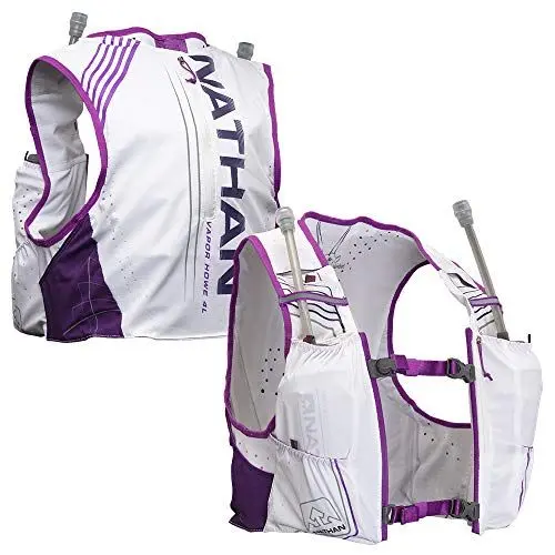 Produktbild: Nathan VaporHowe Trinkrucksack für Damen, 4 l, 2,0–4 l Fassungsvermögen, mit zwei weichen Flaschen, Trinkrucksack – Laufen, Marathon, Wandern, Outdoor, Radfahren