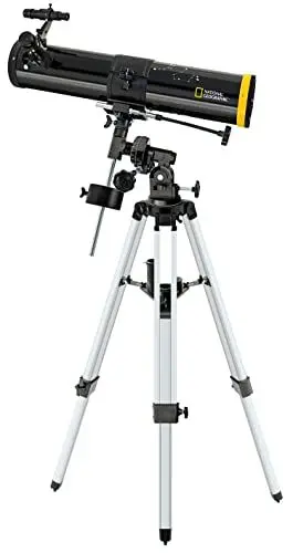 Produktbild: National Geographic 76/700 Reflektor Teleskop EQ - Astronomie Einsteigerteleskop, 76mm Hauptspiegel, äquatoriale Montierung, inkl. Smartphone-Halterung & Stativ