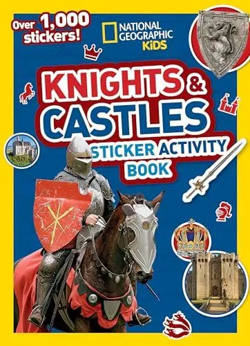Produktbild: National Geographic Kids Knights and Castles Sticker Activity Book: Colouring, counting, 1000 stickers and more!