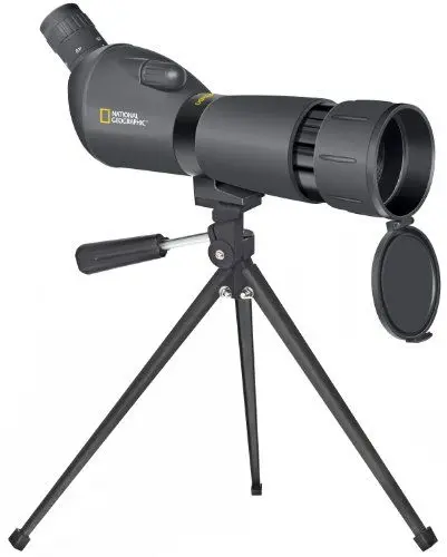 Produktbild: National Geographic Spektiv 20x60x60 mit Tischstativ, Handführung, 360 Grad drehbarem Tubus, stufenloser Vergrößerung und ausziehbarer Tauschutzkappe, schwarz