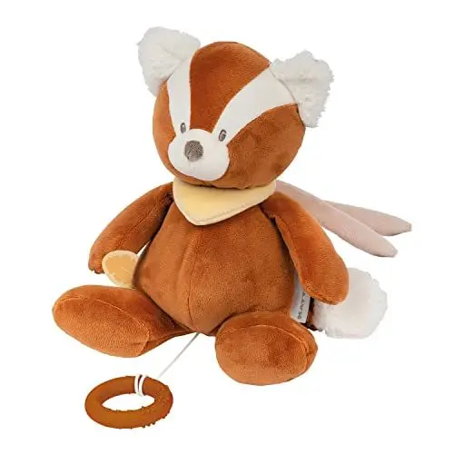 Produktbild: Nattou Kuscheltier-Spieluhr, Roter Panda Boris, Beruhigende Melodie, Ca. 30 cm, Vegan, Boris & Jungo, Orange