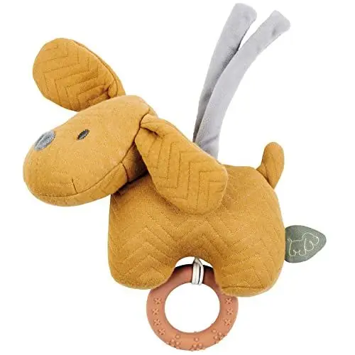 Produktbild: Nattou Musikalisches Mini-Kuscheltier, Hund Charlie, Mit integrierter Spieluhr, 17 cm, Vegan, Jacquard, Baumwolle/Polyester, Karamell