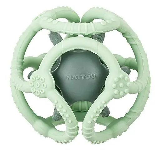 Produktbild: Nattou Silikonbälle 2er Set, Zum Greifen, BPA-frei, Ø 10 cm + 7 cm, Silicon, Mintgrün/Grasgrün