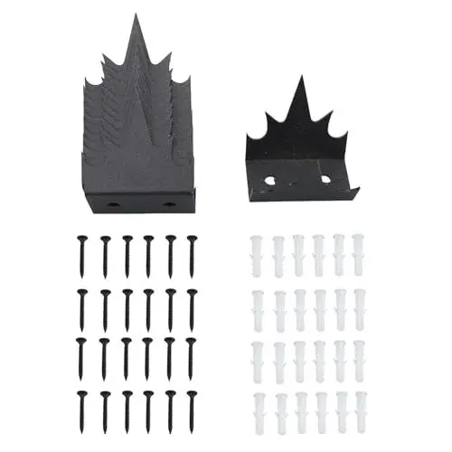 Produktbild: Natudeco 12 Stück Zaun-Spikes, Sicherheits-Spikes, Anti-Kletter-Spikes, Eisen-Eindringlinge, Abschreckung, zweischichtige Beschichtung, Anti-Dieb-Zaun-Spikes für kleine Tierdiebe