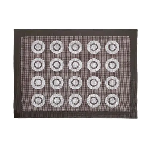 Produktbild: Natudeco Silikon-Backmatte, Hohle Backmatte, antihaftbeschichtet, Eclair-Backmatte, Lebensmittel-Backmatten für die Herstellung von Keksen, Makronen, Brot (Runden)