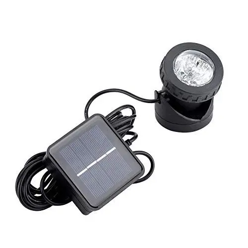 Produktbild: Natudeco Solar-Teichbeleuchtung, 6 LEDs, Landschafts-Solarstrahler, Unterwasser-U-Boot-Lampe für Rasen, Aquarium, Pool im Freien