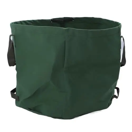 Produktbild: Natudeco Wiederverwendbare Gartenabfallbeutel, Gartenabfallbeutel, wiederverwendbar, faltbar, für Camping, Hof, Recycling, Müllbeutel für Schutt, Blätter, Gras (Grün)
