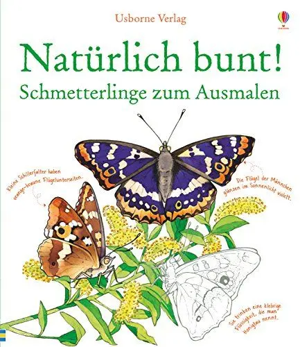 Produktbild: Natürlich bunt! Schmetterlinge zum Ausmalen (Natürlich-bunt-Reihe)
