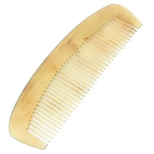 Produktbild: Natürlicher Hornkamm Anti-statischer Kamm Für Haarpflege Haarverlust-prävention Tragbarer Kamm Für Frauen Und Männer Sanfte Kopfhautmassage Aus Echtem Horn Für Feines Haar