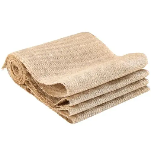 Produktbild: Natürlicher Jute-Tischläufer | Fransige Kanten | 30cm x 10m | Rustikale Hochzeits- und Partydekoration | Umweltfreundlich & Langlebig & Erschwinglich | DIY-Stoffrollen von KENNUOCAT
