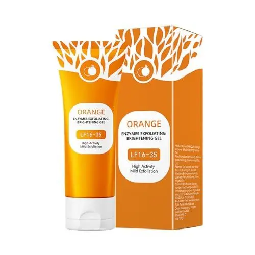 Produktbild: Natürliches Orange Exfoliating Gel,Peeling Gesicht-Gel,Gesichtspeeling,Körperpeeling Damen,Skin Care Peelinggel Deep Cleansing, Refreshing Und Soothing Skins,100g(1 Stück)