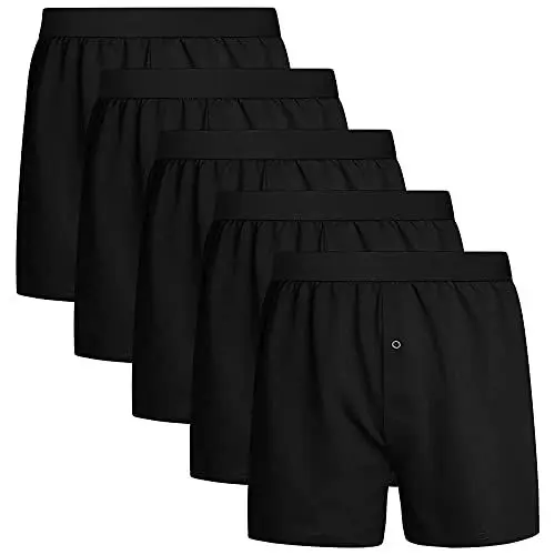 Produktbild: Natural Feelings Herren Boxershorts Herren Unterwäsche Baumwolle Strick Boxershorts für Herren Schwarz XL