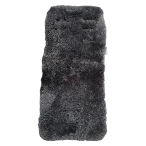Produktbild: Naturasan Universal Merino Lammfell Sitzauflage, Lammfell Kinderwagen Einlage, Sitzeinlage für Buggy, Babyschale, Babybett, Kindersitz etc. gerade Passform, ca 73 x 35 cm, Liner - 01, Grau