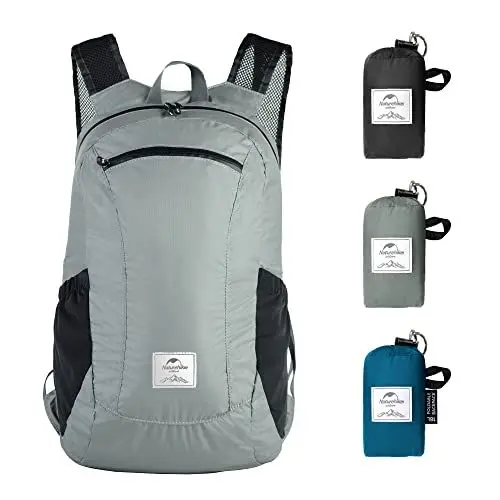 Produktbild: Naturehike 18L Ultraleichter, Wasserdichter Rucksack, Strapazierfähiger, Handlicher, Faltbarer Rucksack aus 30D Nylon-Gewebe, Perfekt für Wandern, Camping, Outdoor, Reisen, Klettern (Blau)