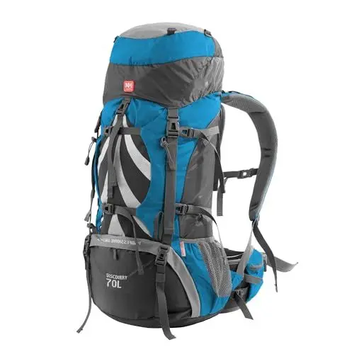Produktbild: Naturehike Großer Rucksack 70L + 5L, Outdoor Rucksack Wanderrucksack Reiserucksack Trekkingrucksack Travel Backpacker Rucksack Wasserdicht Notfallrucksack