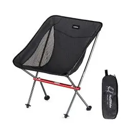 Produktbild: Naturehike Stuhl Campingstuhl Ultraleicht Klappstuhl Kleines Packt beträgt 150kg zum Angeln Picknick Outdoor Wandern (Schwarz)