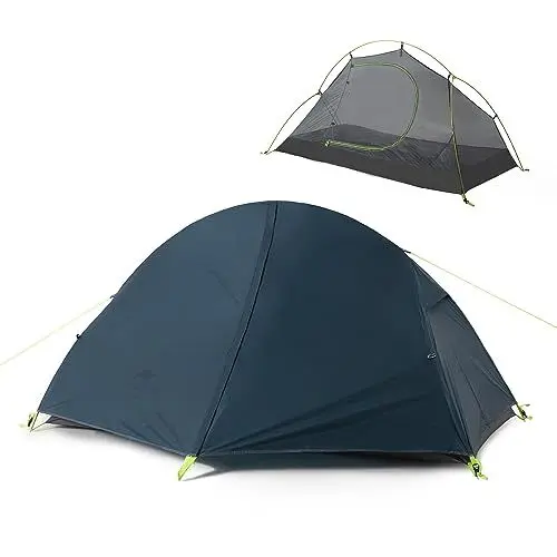 Produktbild: Naturehike Ultraleichtes Zelt Trekkingzelt für 1 Personen Zelt 3-4 Saison für Camping Wandern (Navy)