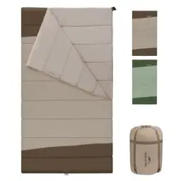 Produktbild: Naturehike YC Breiterer Schlafsack 2 Personen Deckenschlafsack 3-4 Jahreszeiten für Erwachsene Kinder Warm Waschbar Tragbar Baumwollschlafsäcke für Camping, Reisen und Outdoor-Aktivitäten