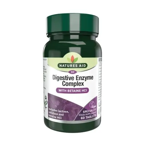 Produktbild: Natures Aid Digestive Enzyme Complex mit Betaine Hydrochloride 60 Veganer Tabletten