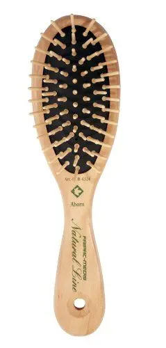 Produktbild: Natur-Haar-Bürste Holz Fripac-Medis Natural Line Oval, 7-reihig, zum täglichen Durchkämmen und Entwirren der Haare, abgerundete Borsten, antistatisch für kurze, mittellange und feine Haare