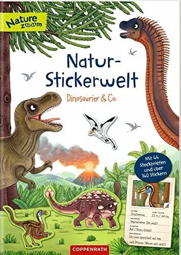 Produktbild: Natur-Stickerwelt - Dinosaurier & Co.: Mit 44 Steckbriefen und über 140 Stickern (Nature Zoom)