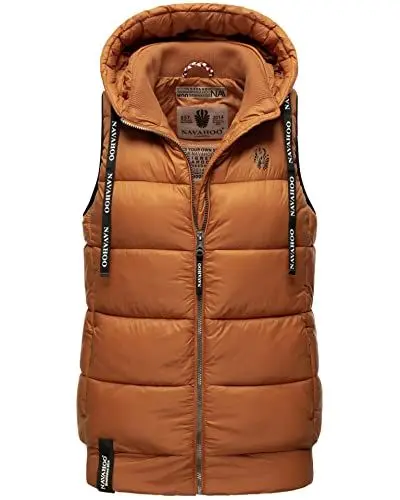 Produktbild: Navahoo Damen Weste Steppweste gesteppt Frühjahr Übergangsweste B860 (B860-Kassid-Cinnamon-Gr.XL)