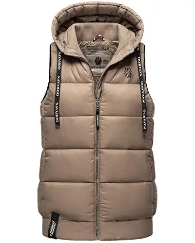 Produktbild: Navahoo Damen Weste Steppweste gesteppt Frühjahr Übergangsweste B860 (B860-Kassid-Taupe-Gr.M)