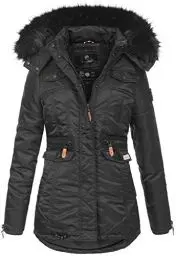 Produktbild: Navahoo Damen Winter Jacke Parka Teddyfell Winterjacke Kunstfell Mantel B615 (B615-Schatz-Schwarz-Gr.XXL)