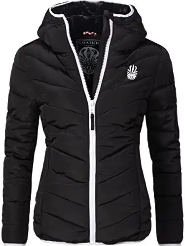 Produktbild: Navahoo Damen Winterjacke Steppjacke Elva Schwarz Gr. XXL