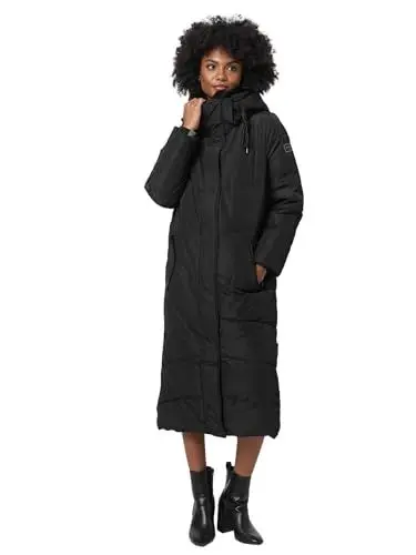 Produktbild: Navahoo Damen Winterjacke warmer Wintermantel Parka Winter Jacke lang gesteppt B976 (B976-Hinguck-Schwarz-Gr.XS)