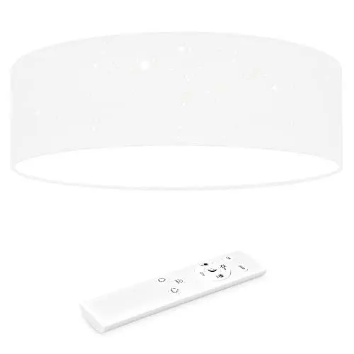 Produktbild: Navaris LED Deckenleuchte 32cm - Dimmbar Farbtemperaturwechsel Fernbedienung - 22W Dunkelgrau Sternenhimmel - Wohnzimmer Lampe Schlafzimmer Deckenlampe Kinderzimmer Lampe Decke