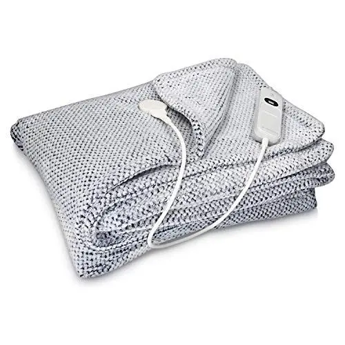 Produktbild: Navaris XXL Heizdecke Wärmedecke - Heizdecke mit Abschaltautomatik - Electric Blanket - Beheizbare Decke - Heated Blanket - 180x130 cm - Waschbar - Wärmedecke elektrisch - Blau