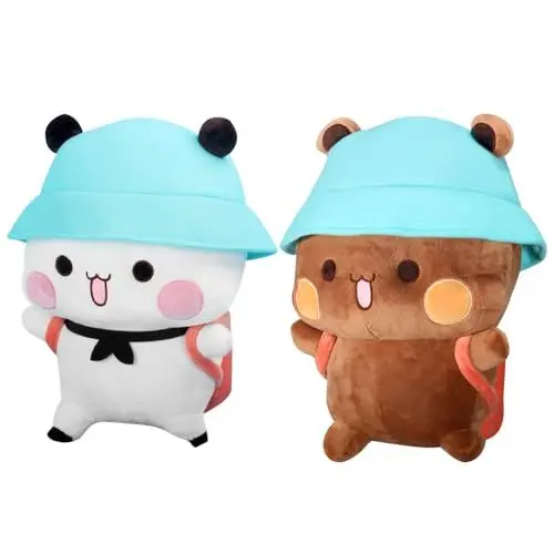Produktbild: NAVESO 2 Stück Bubu Dudu Kuscheltier, Bär Panda Bubu Dudu Kuscheltier, Pandabär Kuscheltier Kissen, Bubu Dudu Plüsch, Panda Kuscheltier Kawaii, Bubu Dudu Figur, Cartoon Panda Plüschtier Kindergeschenk