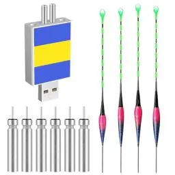 Produktbild: NAVESO 4 Stück LED Posen Angeln Mit Bissanzeiger, Posen Angeln, Posen Angeln Smart Mit Gravity Sensing und Metall Basis, 1.4g/1.8g/2.0g/2.2g Angelzubehör, Angel Zubehör Zum Angeln Am See