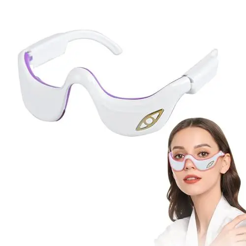 Produktbild: NAVESO Augenmassagegerät mit Wärme, Temperatur Wärme Augen Heizkissen, Augenmassagegerät Anti-Aging Augenringe, 6 Massagemodi, 3 Stufen der Stärke ür Trockene Augen, Reduzieren Sie Schwarze Kreise
