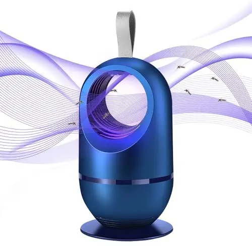 Produktbild: NAVESO Elektrischer Insektenvernichter, 5W 365nm UV Insektenfalle Mückenlampe, Mosquito Killer, Mückenschutz Lampe USB, Mückenfalle Elektrisch, Mückenvernichter für Schlafzimmer Küche Büro Blau
