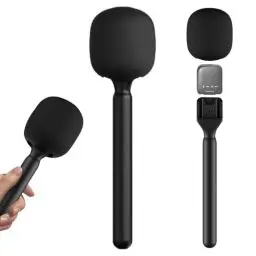 Produktbild: NAVESO Ständer Halter Mic Flag Station für D-JI Mic 1/2, Rode Wireless Go II, Wireless Interview Lavalier Mikrofon Adapter Handheld Moun mit Schaumstoff Popschutz, für Osmo Pocket 3 Mic 2/ Synco G1/A2