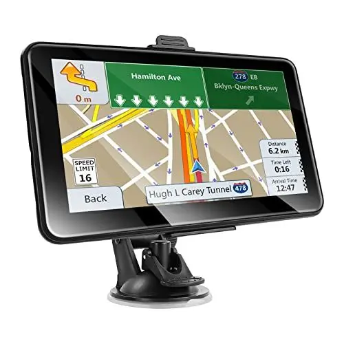 Produktbild: Navigationsgerät für Auto LKW 2023-7 Zoll GPS Navi mit 2.5D Touchscreen PKW LKW Navigation, Europa UK 52 Karten Lebenslang Kostenloses Kartenupdate, Sprachführung Fahrspurassistent POI Blitzerwarner