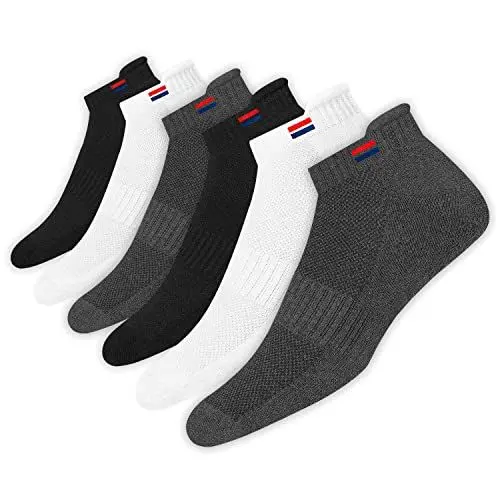 Produktbild: NAVYSPORT 6 Paar Sneaker Socken Herren Damen Sportsocken Baumwoll Kurze Socken (Mehrfarbig, EU 43-46)