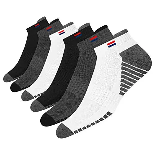 Produktbild: NAVYSPORT 6 Paar Sneaker Socken Herren Damen Sportsocken Baumwoll Kurze Socken (Mehrfarbig, EU 39-42)