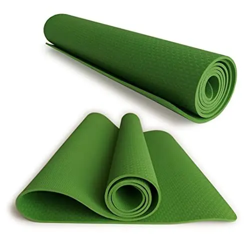Produktbild: NAWA Home Rutschfeste Yogamatte | Für Yoga und Pilates | 183x80cm Größe | Schweißabsorbierend und Sicher | Unterstützt Körperhaltung und Bewegungserweiterung, Grün, Thermoplastische Elastomere.