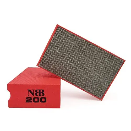 Produktbild: NBB Diamant-Schleifschwamm Diamant-Polierpad Schleifblock mit Schaumstoff Rückseite Diamant-Handschleifpad zum Schleifen und Polieren scharfer Kanten von Granit Marmor Stein Glas Keramik (60#H)