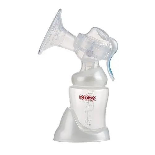 Produktbild: Nûby - Manuelle Milchpumpe für einfaches und bequemes Absaugen - Mit großem Silikonsauger und 240 ml Milchauffangbehälter