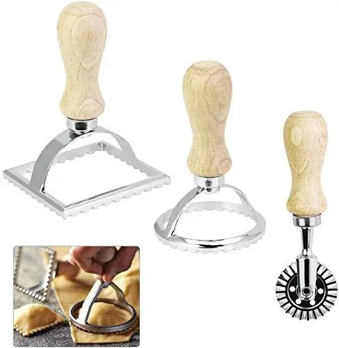 Produktbild: NC 3 Stück Ravioli Cutter Maultaschen Ausstecher Edelstahl Ravioli Ausstecher Set Ravioli Stamp unterschiedliche Ravioli Former